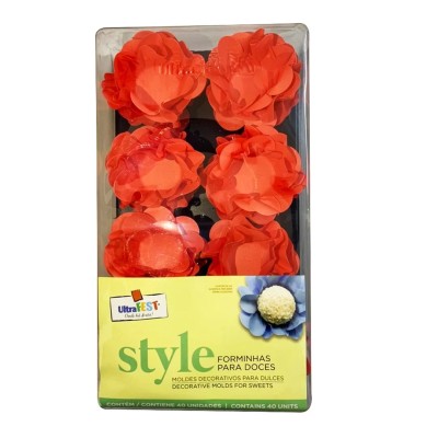 Forminhas Para Doces Style Vermelho c/40