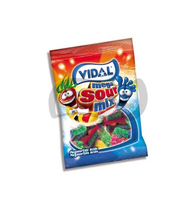 Vidal Saquetas Mega Sort. Brilho Ácido 100gr c/14