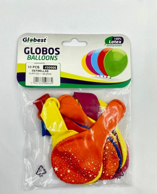 Balões Latex Globest Estrelas 30 cm c/10