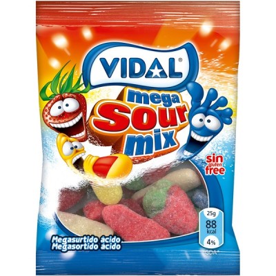 Vidal Saquetas MegaSort Açúcar 100gr c/14