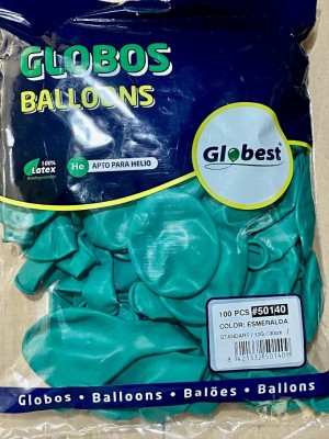 Balões Latex Globest Cores Esmeralda 30cm c/00