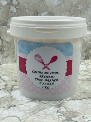 Creme para Recheio de Chocolate Branco e Avelã 1 Kg