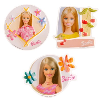 Dekora Silhueta Plástico Barbie 2D 18cm 3 Modelos